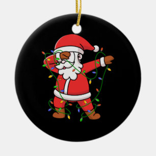 Merry Xmas dabbing Weihnachtsbaum Licht Keramik Ornament