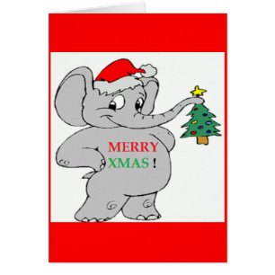 "MERRY XMAS" ELEPHANT