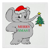 "MERRY XMAS" ELEPHANT