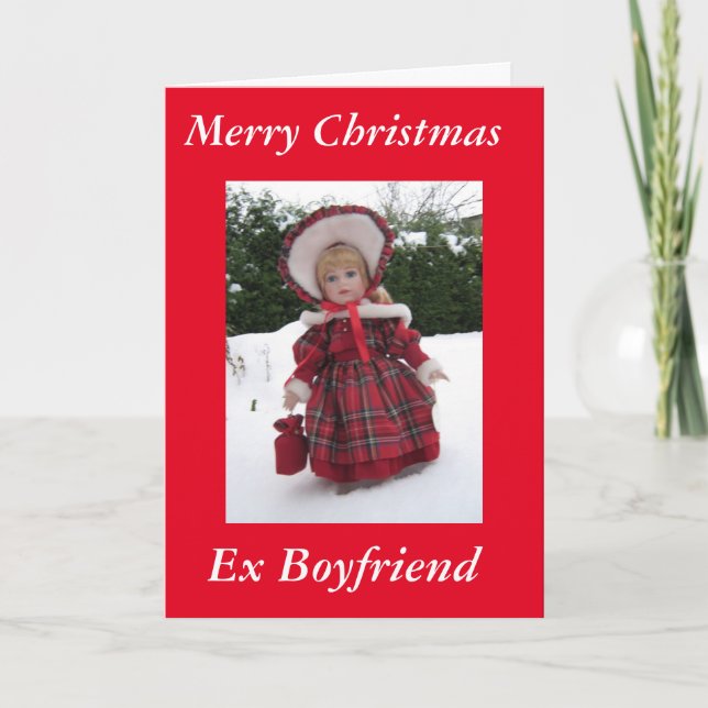 "Merry Xmas Ex Boyfriend Feiertagskarte (Vorderseite)
