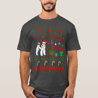 Merry Xmas für Terrier Ugly Sweater Santa Claus Ha T-Shirt