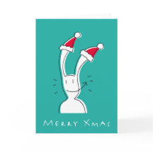 Merry Xmas Grußkarte von BixTheRabbit