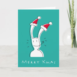 Merry Xmas Grußkarte von BixTheRabbit Feiertagskarte