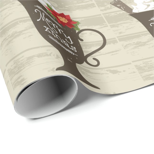 Merry Xmas Holiday Ice Creme Geschenkpapier (Rolleneckpunkt)