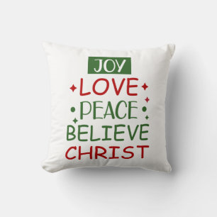 Merry Xmas Joy Liebe Friedensglaube Kissen
