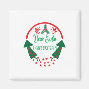 Merry Xmas Liebe Santa I kann erklären Magnet
