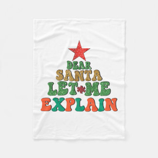 Merry Xmas Lieber Weihnachten Lass Ich erklären Fleecedecke