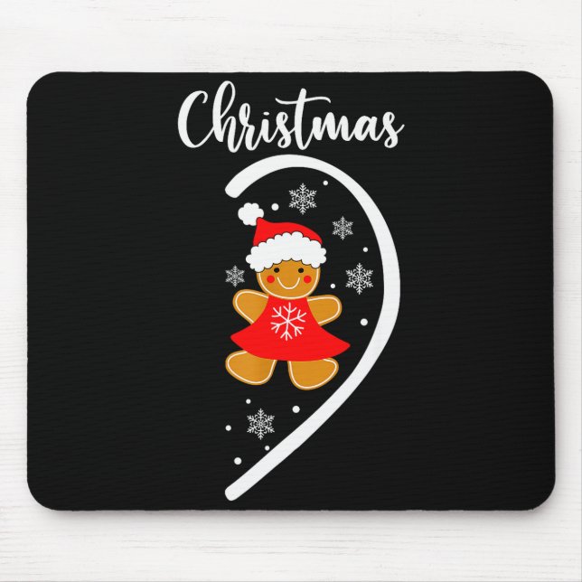 Merry Xmas Matching Christmas Pajama Black Crew Ne Mousepad (Vorne)