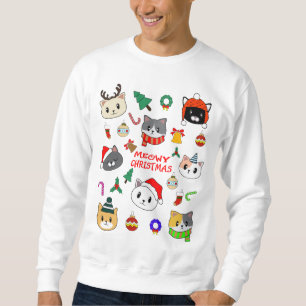 MERRY XMAS, Meowy Catmas Tree, Cat Christmas Gesch Sweatshirt