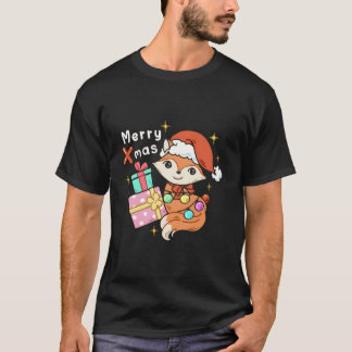 Merry Xmas Niedlicher Urlaub Design T-Shirt