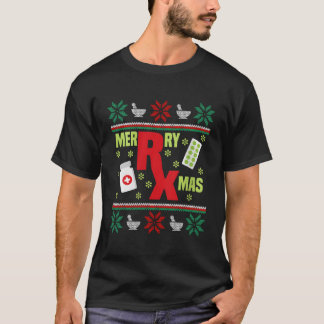 Merry Xmas Pharmacy Tech Apotheker Ugge Weihnachte T-Shirt