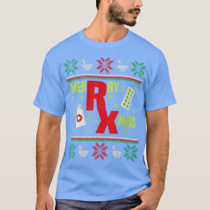 Merry Xmas Pharmacy Tech Apotheker Ugge Weihnachte T-Shirt