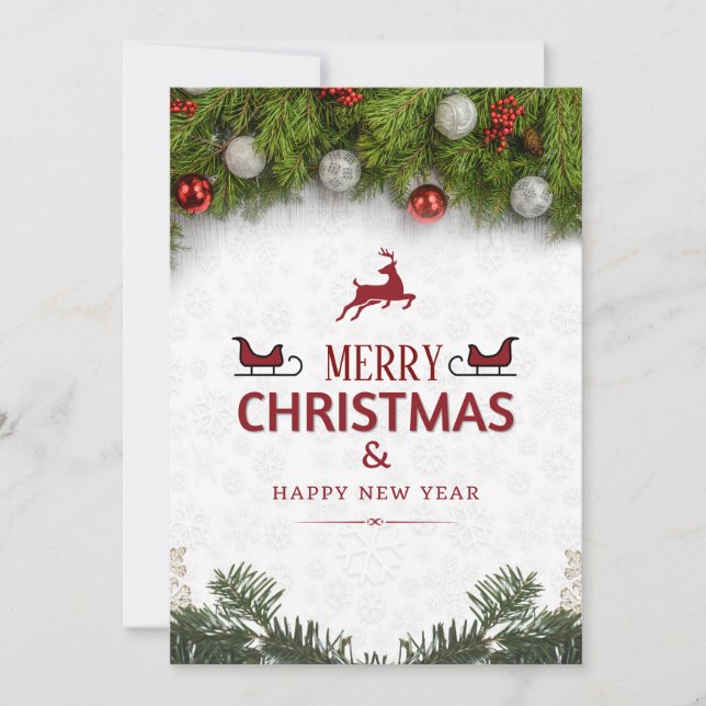 Merry Xmas Postcard Feiertagskarte (Vorderseite)