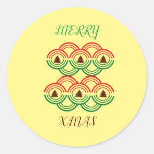 Merry Xmas Runder Aufkleber