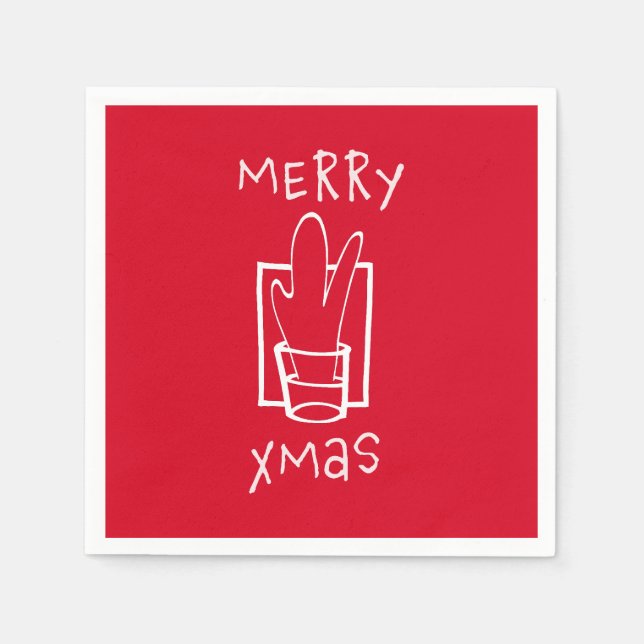Merry Xmas Serviette (Vorderseite)