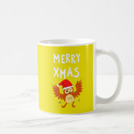 Merry Xmas tanzend Owl - Feierlicher Urlaub Niedli Kaffeetasse