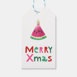 Merry Xmas Tropical Christmas Watermelon Geschenk Geschenkanhänger