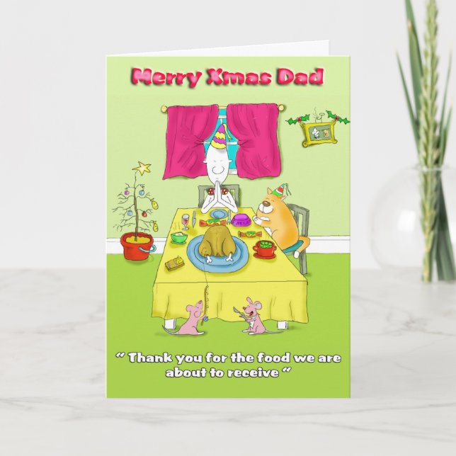 Merry Xmas Vater Feiertagskarte (Vorderseite)