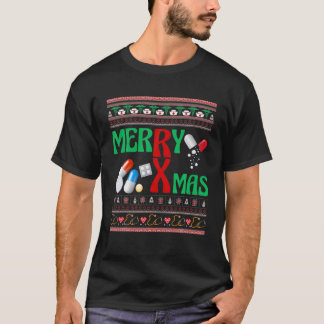 Merry Xmas Weihnachts-Apotheker Ugly Pharmacy Tec T-Shirt
