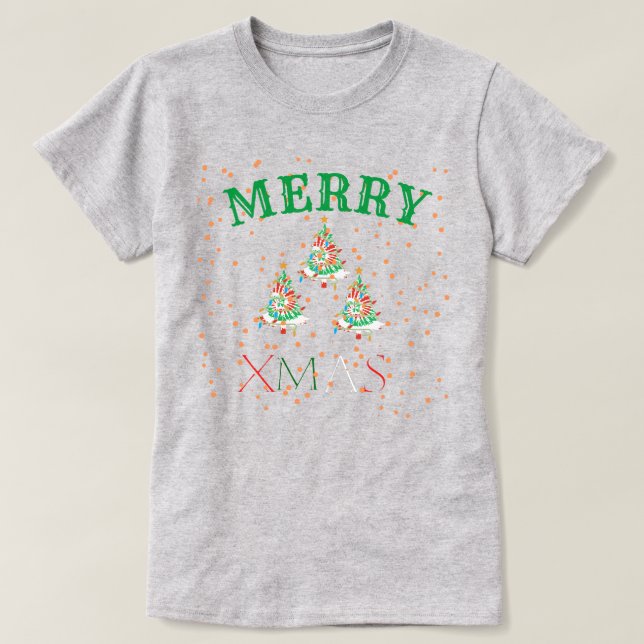 Merry Xmas Women Gray T-Shirt (Design vorne)