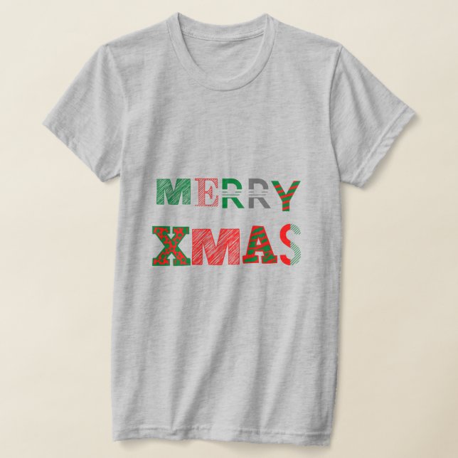 Merry Xmas Women Gray T-Shirt (Ablage )