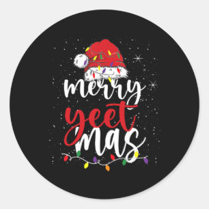 Merry Yeetmas Funny Merry Yeet Mas Christmas Slang Runder Aufkleber