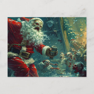 Merry Zombie Christmas Postcard Postkarte