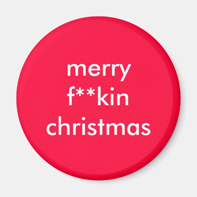 merryf**kinWeihnachten Magnet (Vorne)