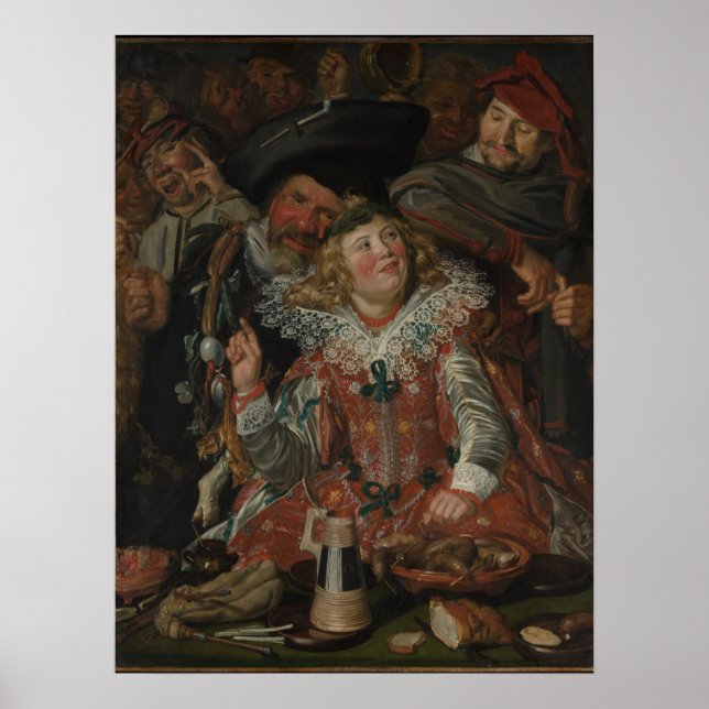Merrymakers at Shrovetide by Hals - Poster (Vorne)
