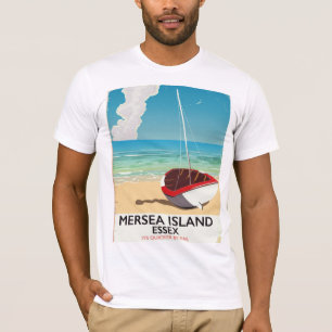Mersea Island Essex Vintage Poster T-Shirt