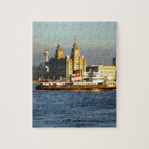 Mersey-Fähre u. Liverpool-Ufergegend Puzzle
