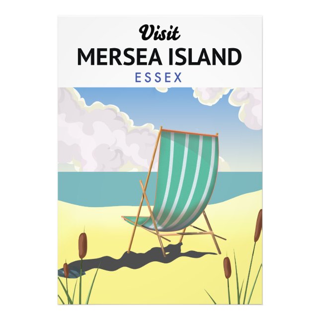 Mersia Insel Essex Reiseplakat Fotodruck (Vorne)