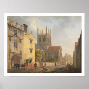 Merton College, Oxford, 1771 (oil on canvas) Poster