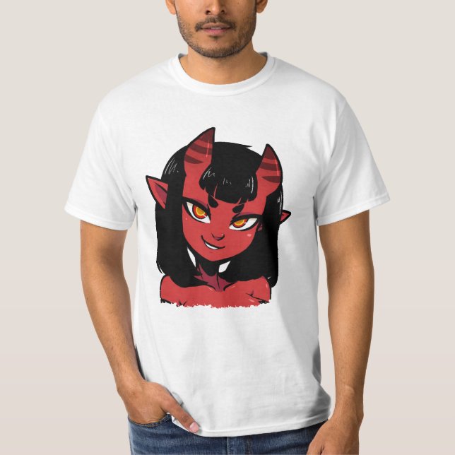 Meru den Succubus Retro T-Shirt (Vorderseite)