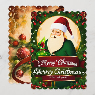 Mery Christmas Grußkarte Feiertagskarte