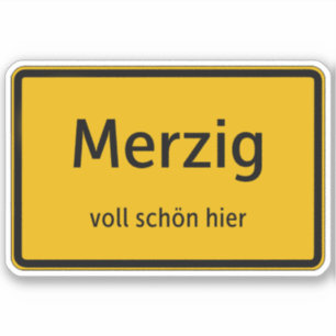Merzig Aufkleber Sticker Autoaufkleber
