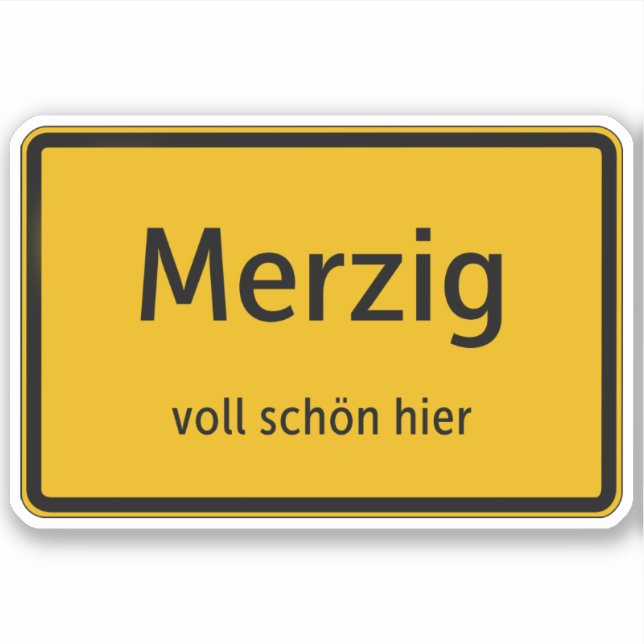 Merzig Aufkleber Sticker Autoaufkleber (Vorderseite)