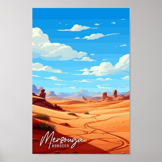Merzouga Marokko Kunstgeschichte Poster (Vorne)