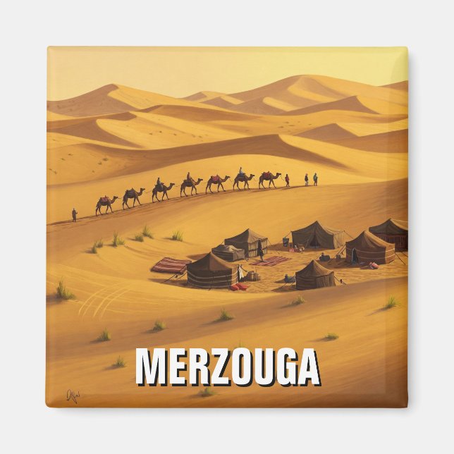 Merzouga Marokko Reisen Magnet (Vorne)