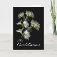 Mes Condoléances, französisches Beileid, weiße