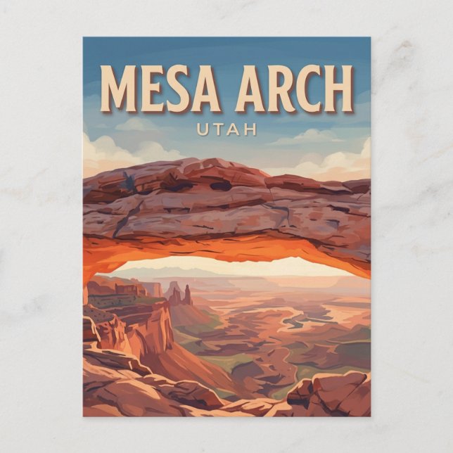 Mesa Arch Moab Utah Postkarte (Vorderseite)