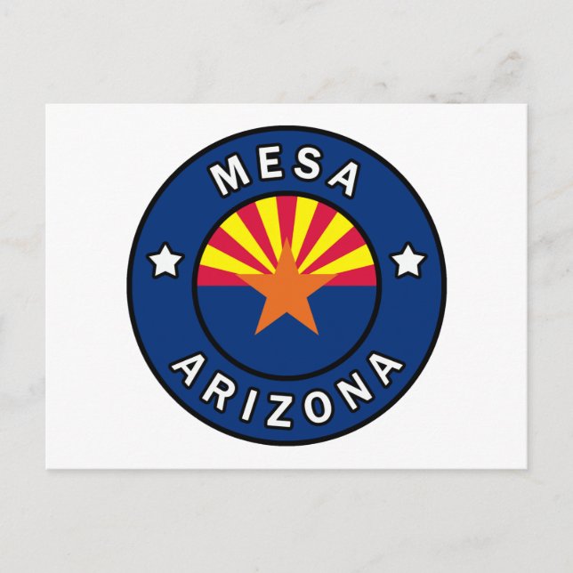 Mesa Arizona Postkarte (Vorderseite)