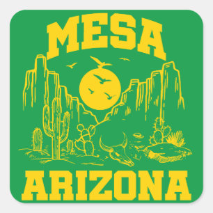 Mesa,Arizona Quadratischer Aufkleber