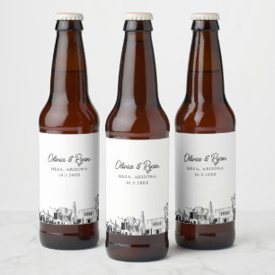 Mesa Arizona Skyline Personalisiertes Bier-Label Bierflaschenetikett