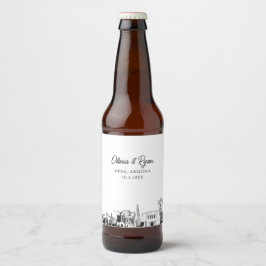 Mesa Arizona Skyline Personalisiertes Bier-Label Bierflaschenetikett