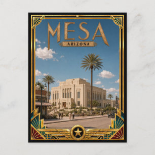 Mesa Arizona Vintage Art Deco Golden Age Postkarte