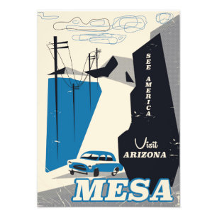 Mesa Arizona Vintage-Reiseposter Fotodruck