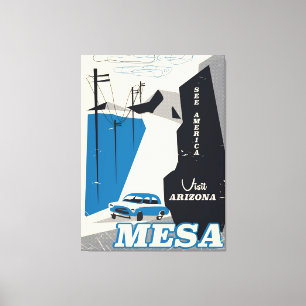 Mesa Arizona Vintage-Reiseposter Leinwanddruck