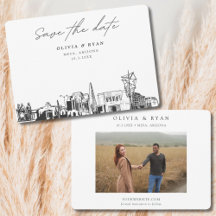 Mesa Arizona Wedding Skyline Save the Date