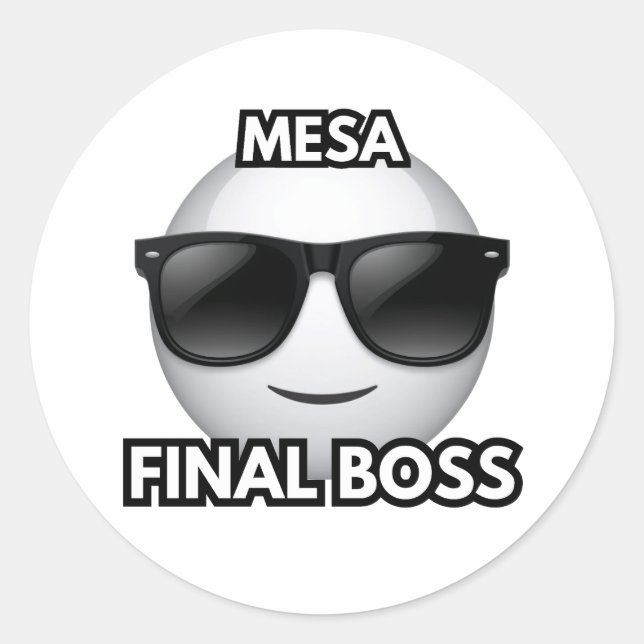 Mesa Endboss Cool Emoji Sticker (Vorderseite)